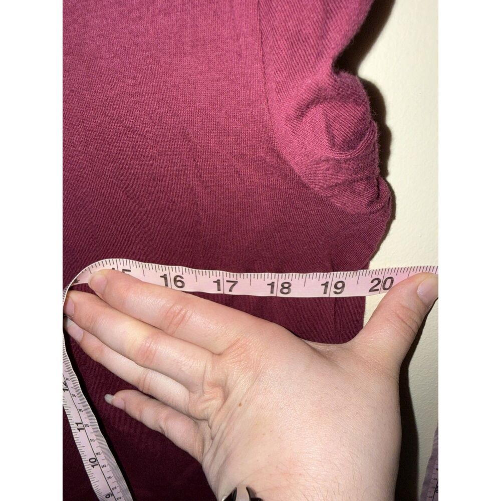 PINK Victoria's Secret Maroon Strappy Cage V-Neck Tee S - Picture 9 of 9